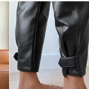 Aritzia modern cargo pant leather
